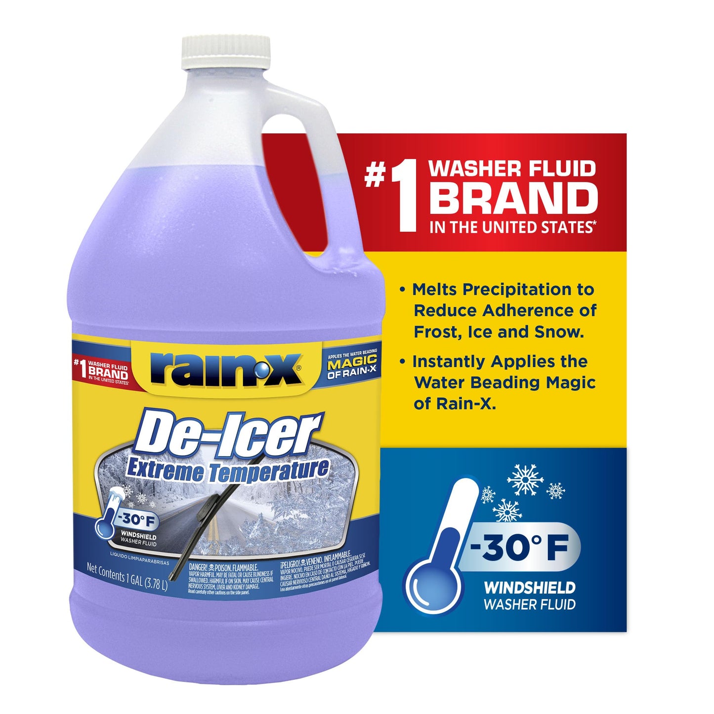 Rain-X -30°F Extreme Temperature De-Icer Windshield Washer Fluid - 1 Gallon