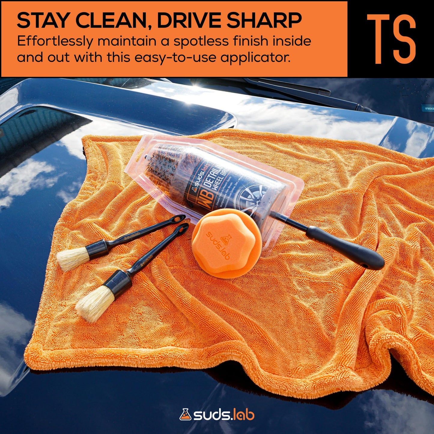 Suds Lab TS Tire Shine Applicator - Reusable Foam Applicator for Tire Treatments - Use with Tire Gel, Tire Shine, Tire Wet, Tire Balm, and More!