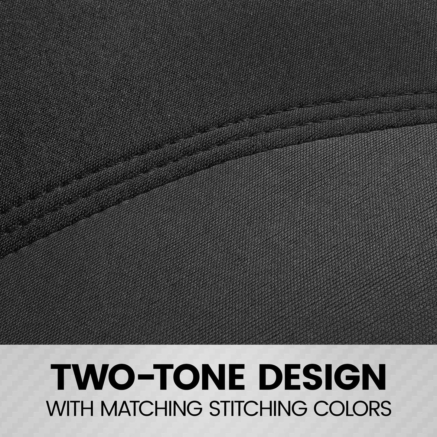 BDK Black Car Seat Covers Full Set - Universal Fit Matching Set Seat Covers for Trucks & Car Seat Protector for SUV - Front Seats, Rear Back Bench, & Headrest Seat Covers for Cars Interior Covers