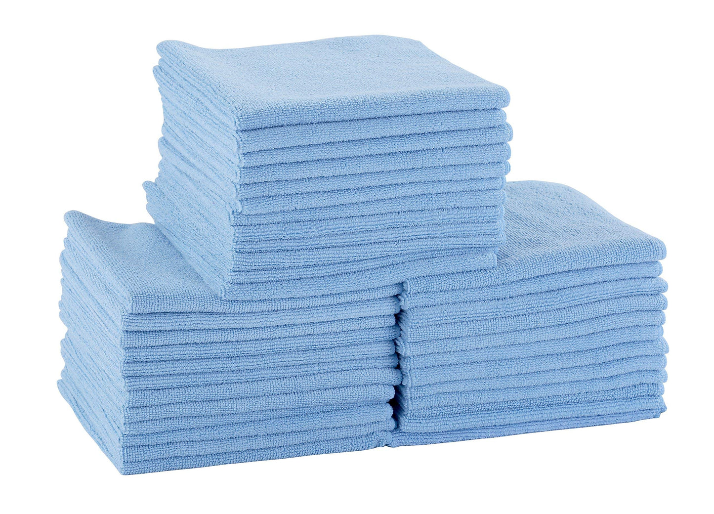 DRI Professional Extra-Thick Microfiber Cleaning Cloth - 16 in x 16 in - 72 Pack (Blue) - Ultra-Absorbent, Quick Drying, Chemical-Free Cleaning
