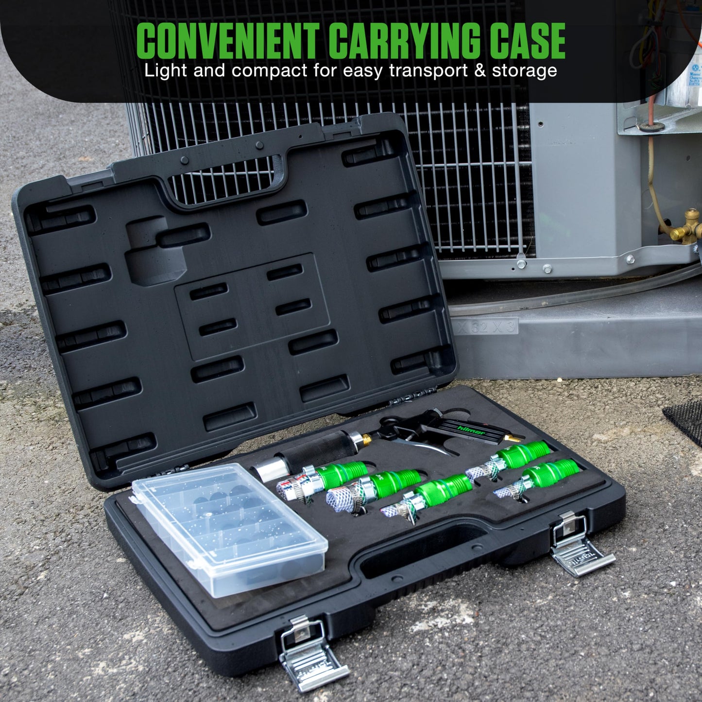 hilmor HLC007 HVAC Lineset Cleaner - Pressurized Foam Puck System to Remove Contaminants & Residue - Refrigerant Line Set Cleaning Kit - A2L Compatible