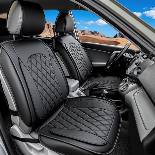 LINGVIDO Car Seat Covers – Premium Nappa Leather Full Set for Front & Rear Seats, Durable, Comfortable, Easy to Install, Fits Most Cars, Sedans, SUVs – Ideal for Commuters, Families & Road Trips