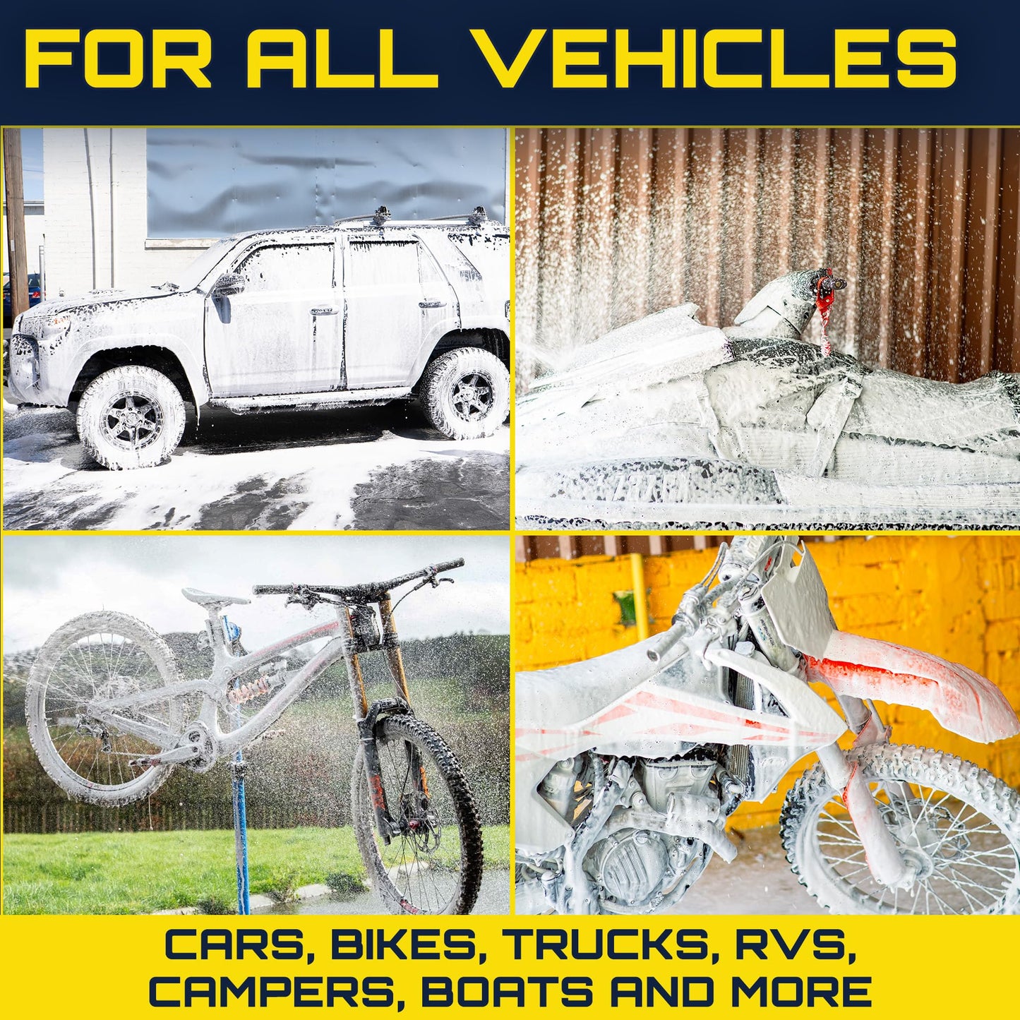 Foam King Car Wash Foam Gun, Foam Cannon for Hose Garden - The King of Suds - Ultimate Scratch Free Cleaning Car Soap Sprayer - Snow Foaming Blaster Fits all Garden Hose