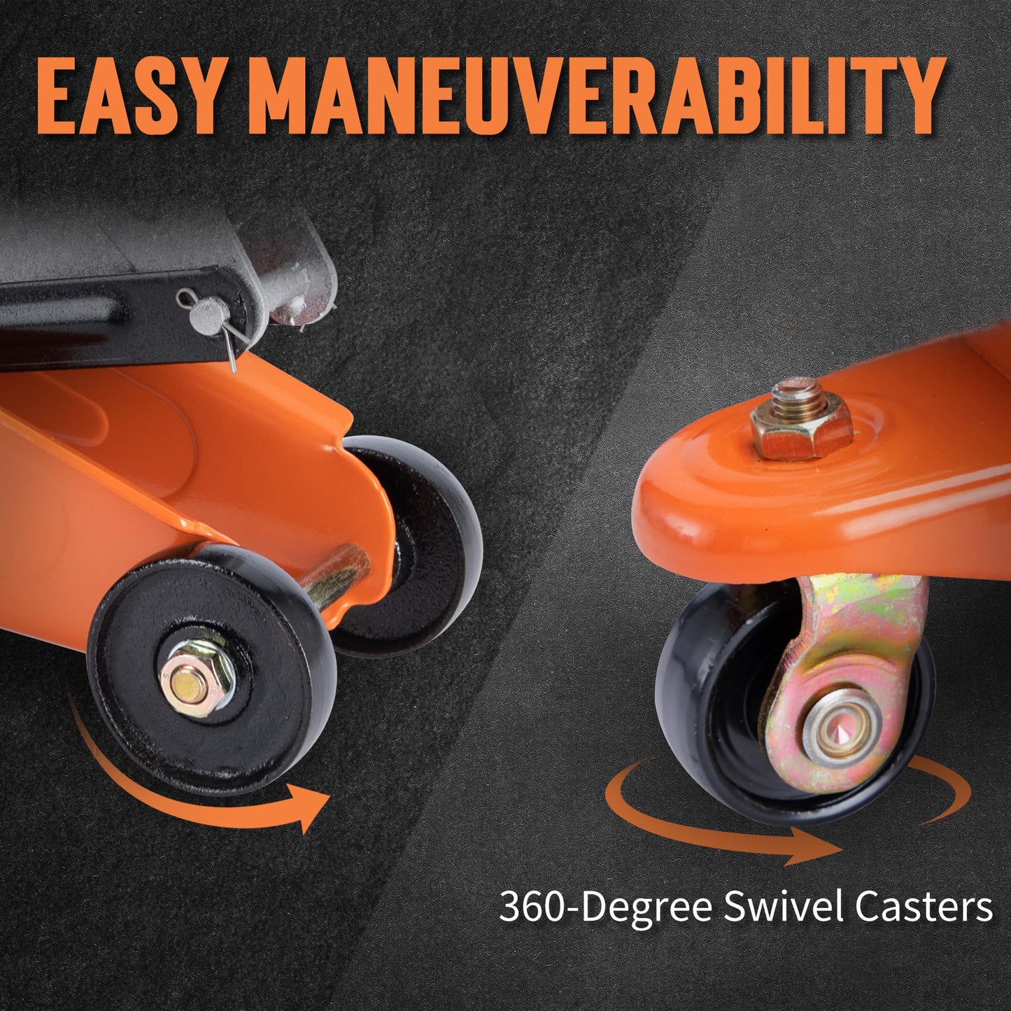 TONDA Floor Jack, 2 Ton (4,000 lb) Portable Hydraulic Car Lift Jack, Orange