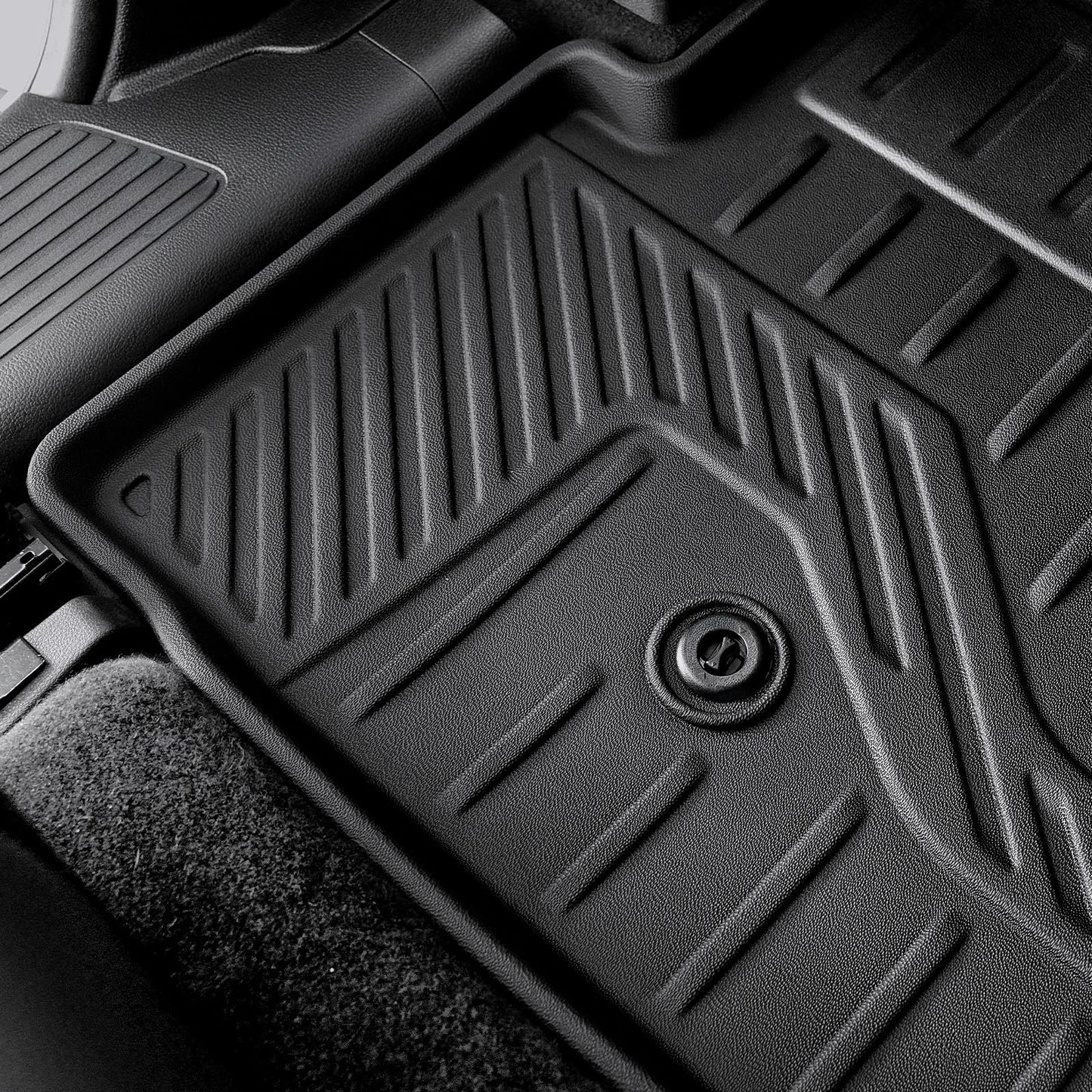 HOUCLEMIC Floor Mats for 2023-2025 Honda Pilot Cargo Mat with Backrest Mat All Weather TPE Cargo Liner Car Mats Replacement Protection for 2025 Honda Pilot Accessories Door Sill Guards