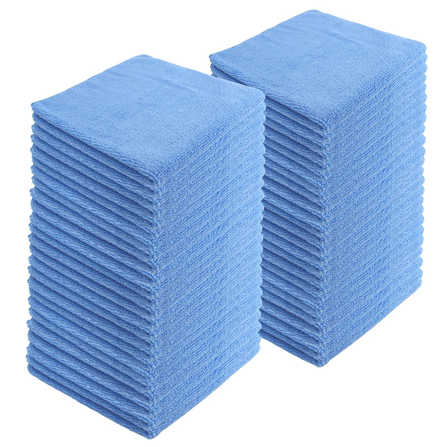 JD Homease Microfiber Cleaning Cloths, 240 Pack, 16"x16", All-Purpose, Softer, Highly Absorbent, Lint-Free, Reusable, Washable Pro Towels, Blue, for House, Kitchen, Bathroom, Car, Office