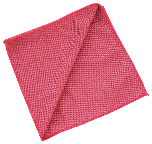 Cloth, Microfiber, Red, 16 x 16 in, PK20