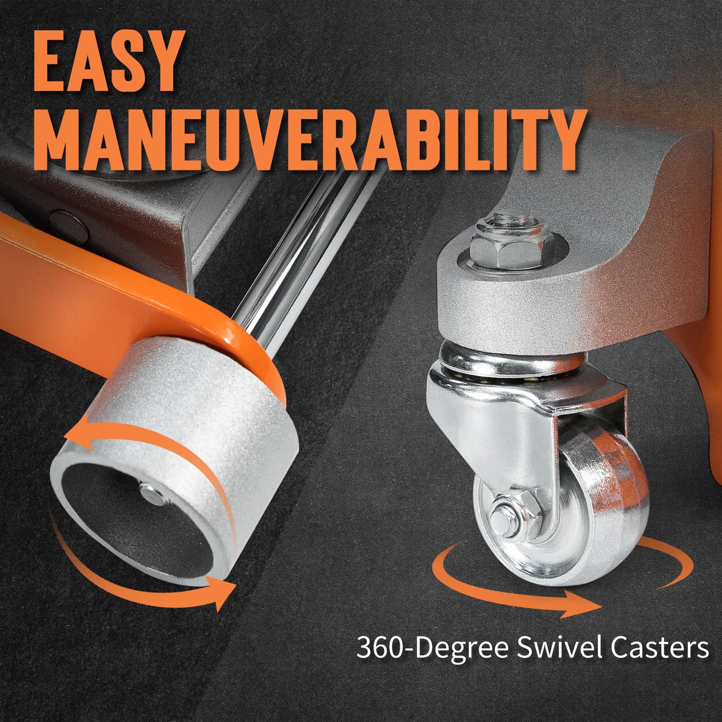 TONDA Floor Jack, 3 Ton Aluminum and Steel Low Profile Hydraulic Car Jack with Dual Pump System, Rapid Lift, Orange