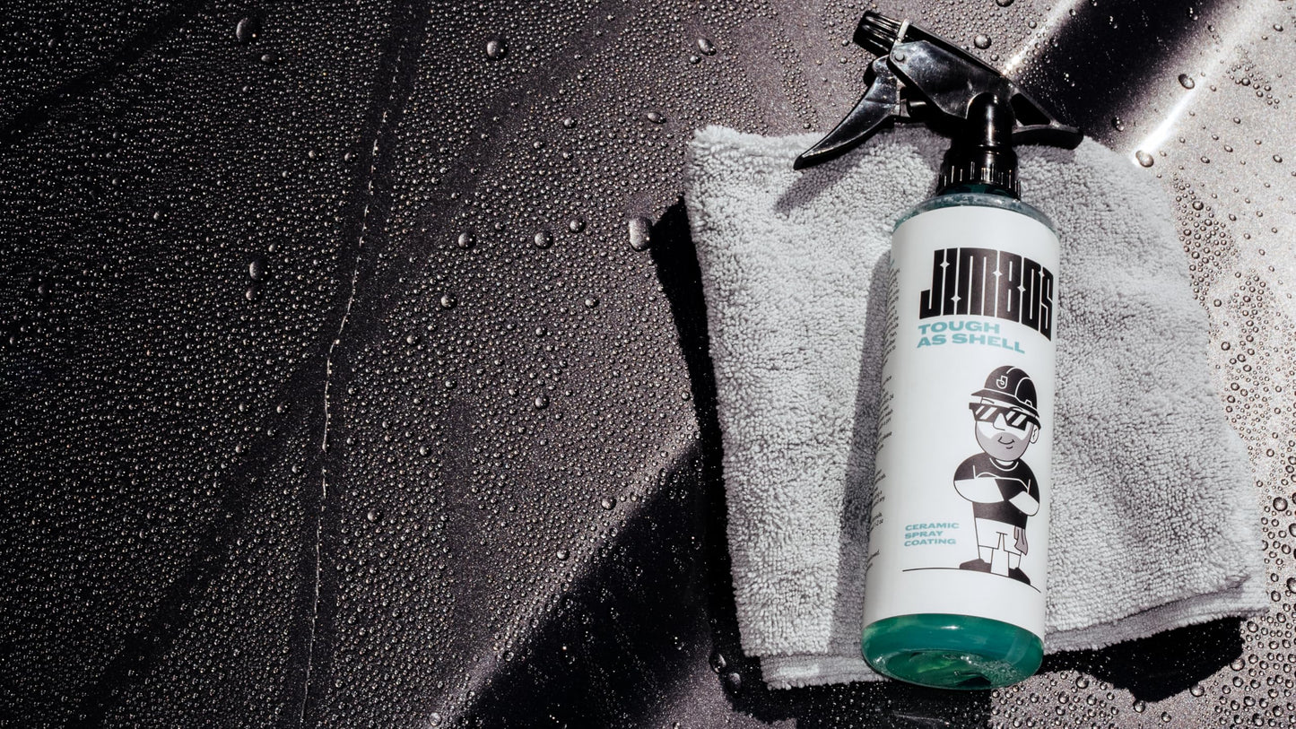 JIMBO'S TOUGH AS SHELL CERAMIC SPRAY COATING – Super Slick, No Streaks, Easy Ceramic Protection for Car Paint, Glass, Trim & More | Hybrid Formula with UV Protection | 1 Gallon