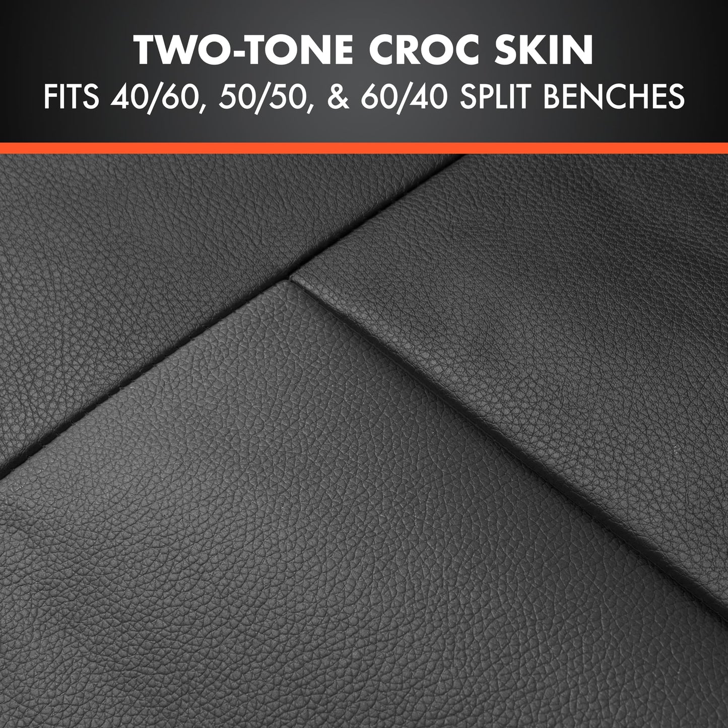 BDk Faux Leather Car Seat Cover Full Set - Front & Rear Split Bench Black Seat Covers For SUV & Truck Seat Covers, Airbag Compatible - Interior Protective Seat Covers for Car Seats & Car Accessories