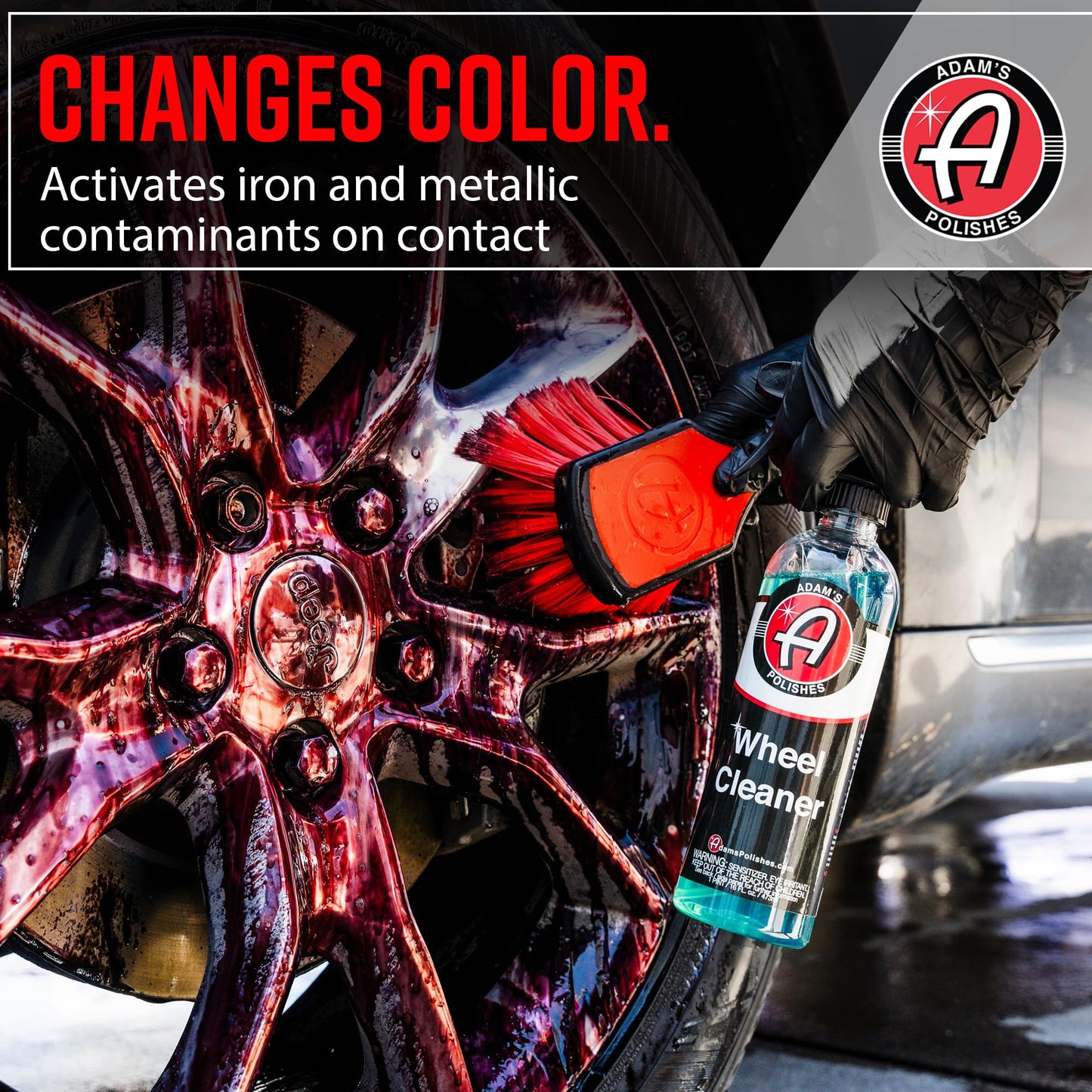 Adam's Polishes Wheel Cleaner 5 Gallon - Tough Wheel Cleaning Spray For Car Wash Detailing | Rim Cleaner & Brake Dust Remover | Safe On Chrome Clear Coated & Plasti Dipped Wheels | Use w/Wheel Brush