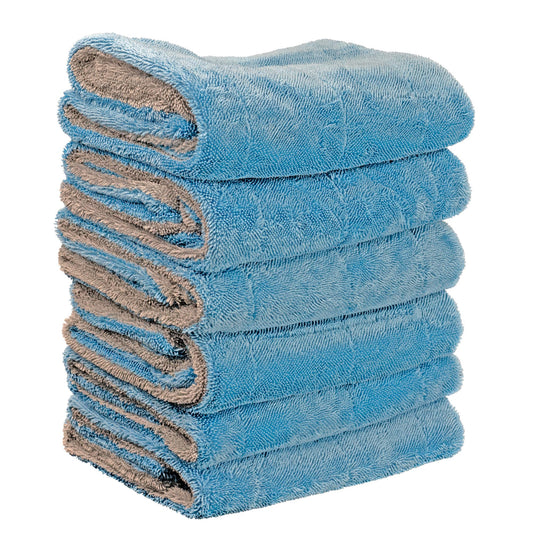 Gliptone Water Goblin 20" x 30" Extra Large Microfiber Drying Towel, Ultra Soft Softouch®, Streak-Free & Super Absorbent, Dries in One Pass, Safe for All Vehicles, Fast & Lint-Free, 6 Count