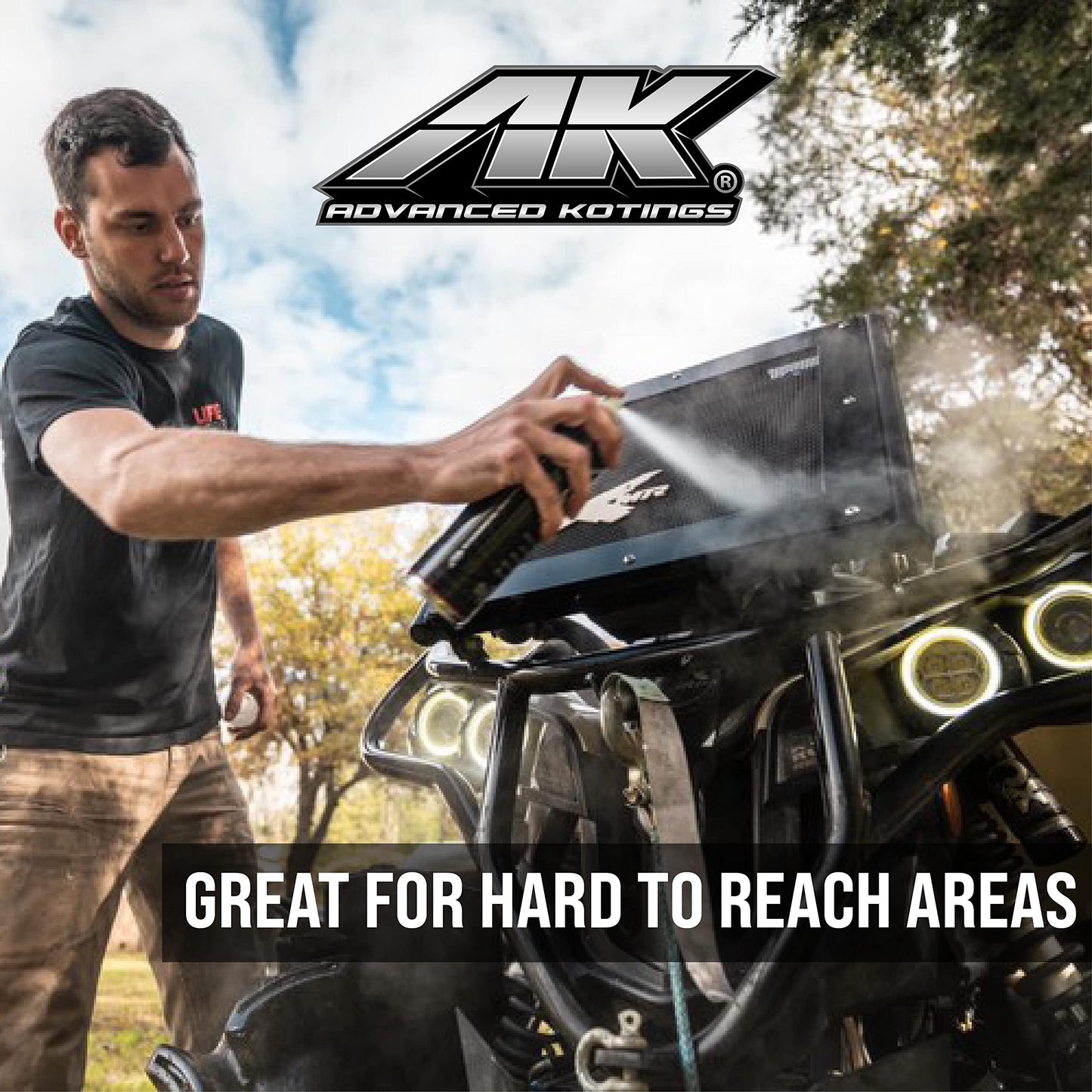 Advanced Kotings High Gloss Shine Coating Spray | Revives Dull Surfaces, UV Protectant, Vinyl, Rubber, Plastic, Easy Off-Road Clean-Up, ATV, UTV, Dirt Bikes & Surfaces | Net Weight 12oz - 12-Pack