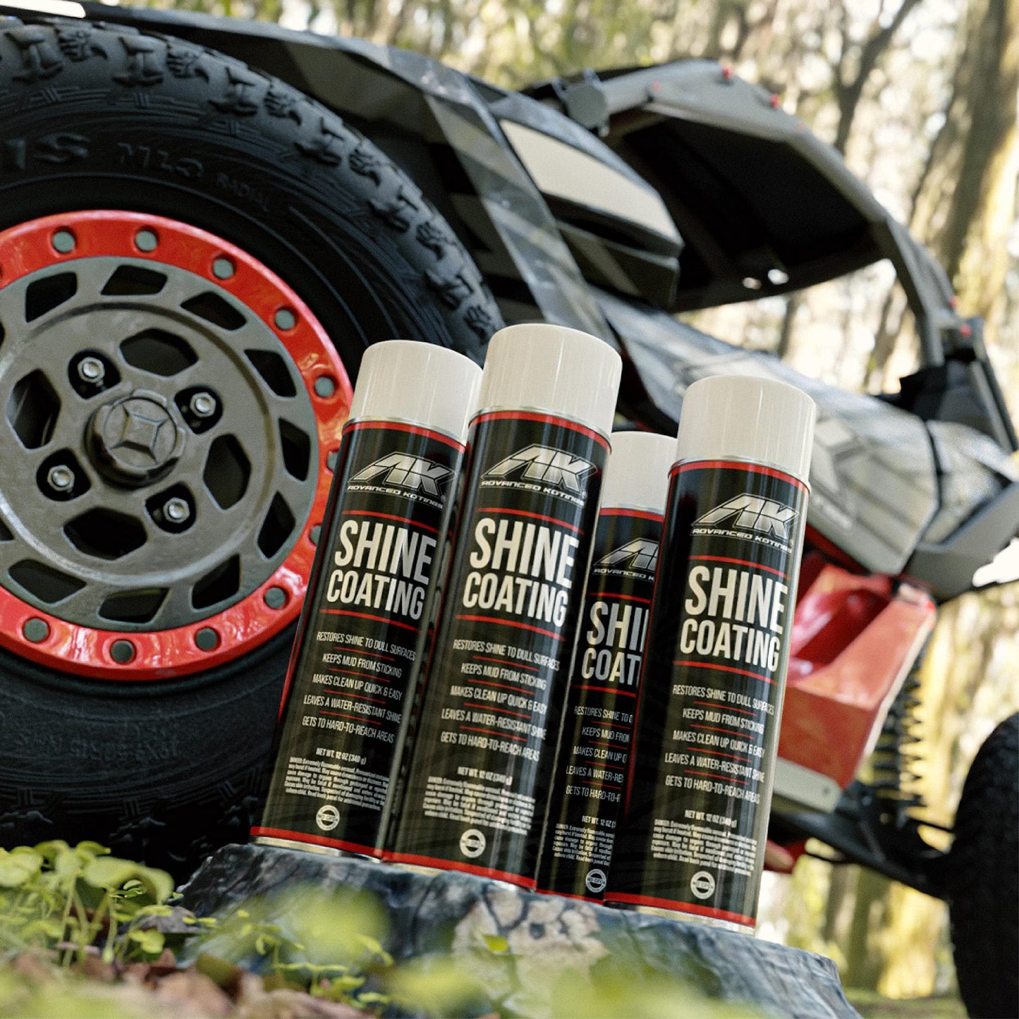 Advanced Kotings High Gloss Shine Coating Spray | Revives Dull Surfaces, UV Protectant, Vinyl, Rubber, Plastic, Easy Off-Road Clean-Up, ATV, UTV, Dirt Bikes & Surfaces | Net Weight 12oz - 12-Pack