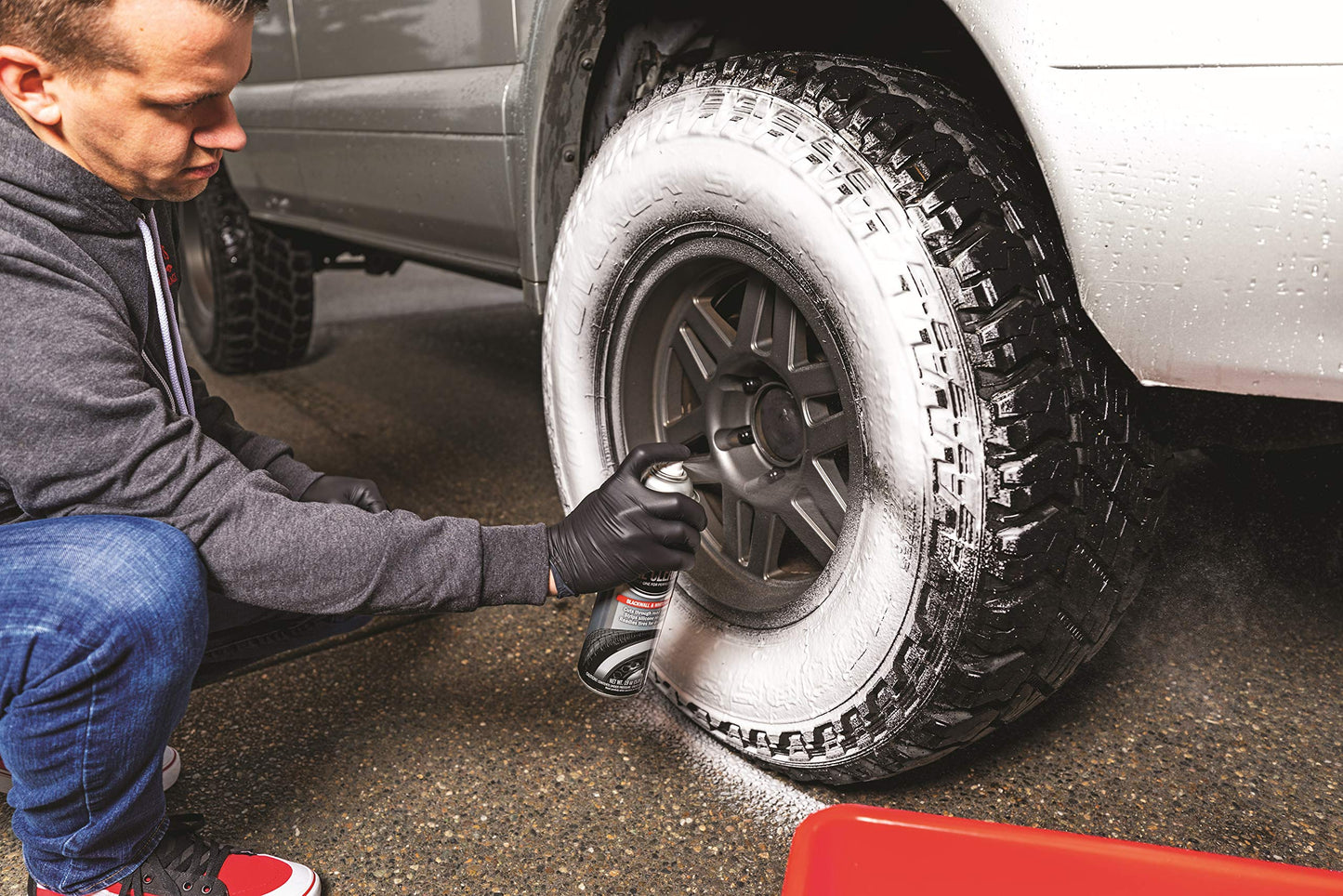 Griot's Garage Foaming Tire Cleaner, Removes Silicone Residue and Grime on Car, Truck, Motorcycle, and RV Tires, Safe for Whitewall Tires, 10952, 19oz