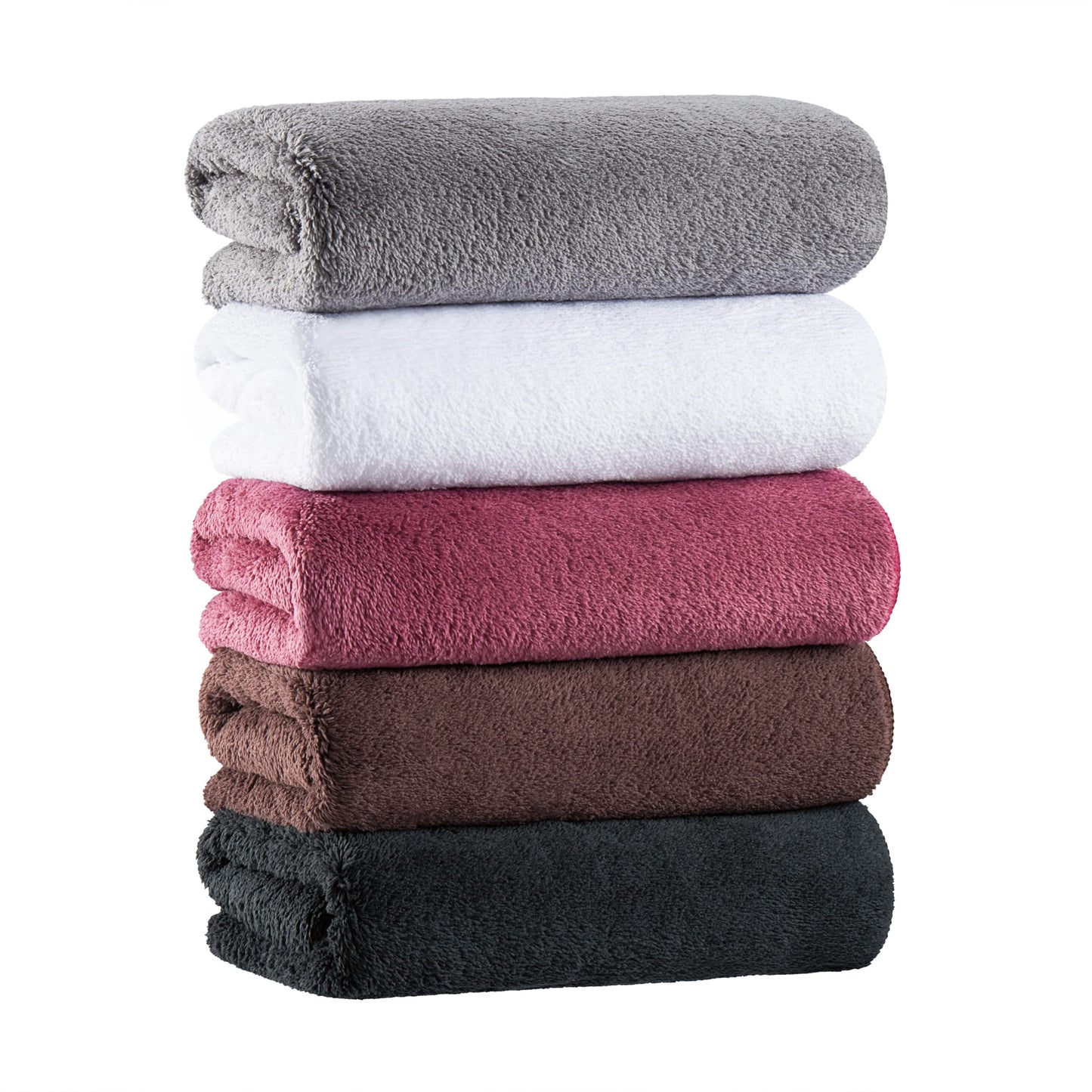 Arkwright Microfiber Coral Fleece Salon Towels Bulk - Case of 60 - Bleach Safe Resistant, Absorbent Hair Drying Towel Set, Perfect for Resort, Hotel, and Spa, 16 x 27 in, Grey
