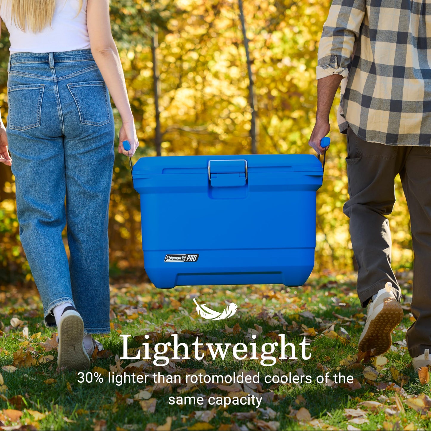 Coleman Pro Heavy-Duty 45qt Ultra-Light Premium Hard Cooler, Extra-Thick Insulation Keeps Ice up to 4 Days, 74-Can Capacity