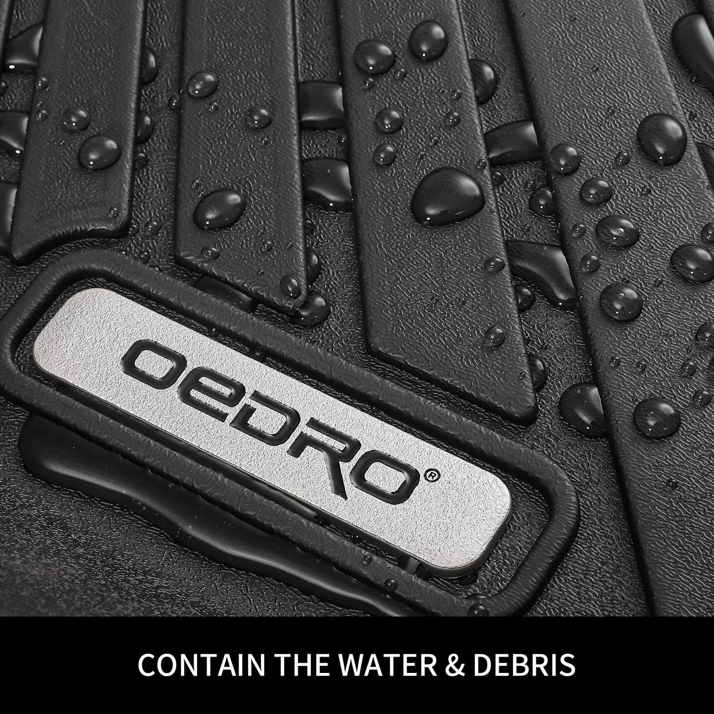 OEDRO Floor Mats Fit for 2017-2022 Honda CR-V (NOT for Hybrid), TPE All-Weather Custom Fit for Front, Rear & Cargo Mat in Lower Position, Honda CRV Mats Accessories, Black