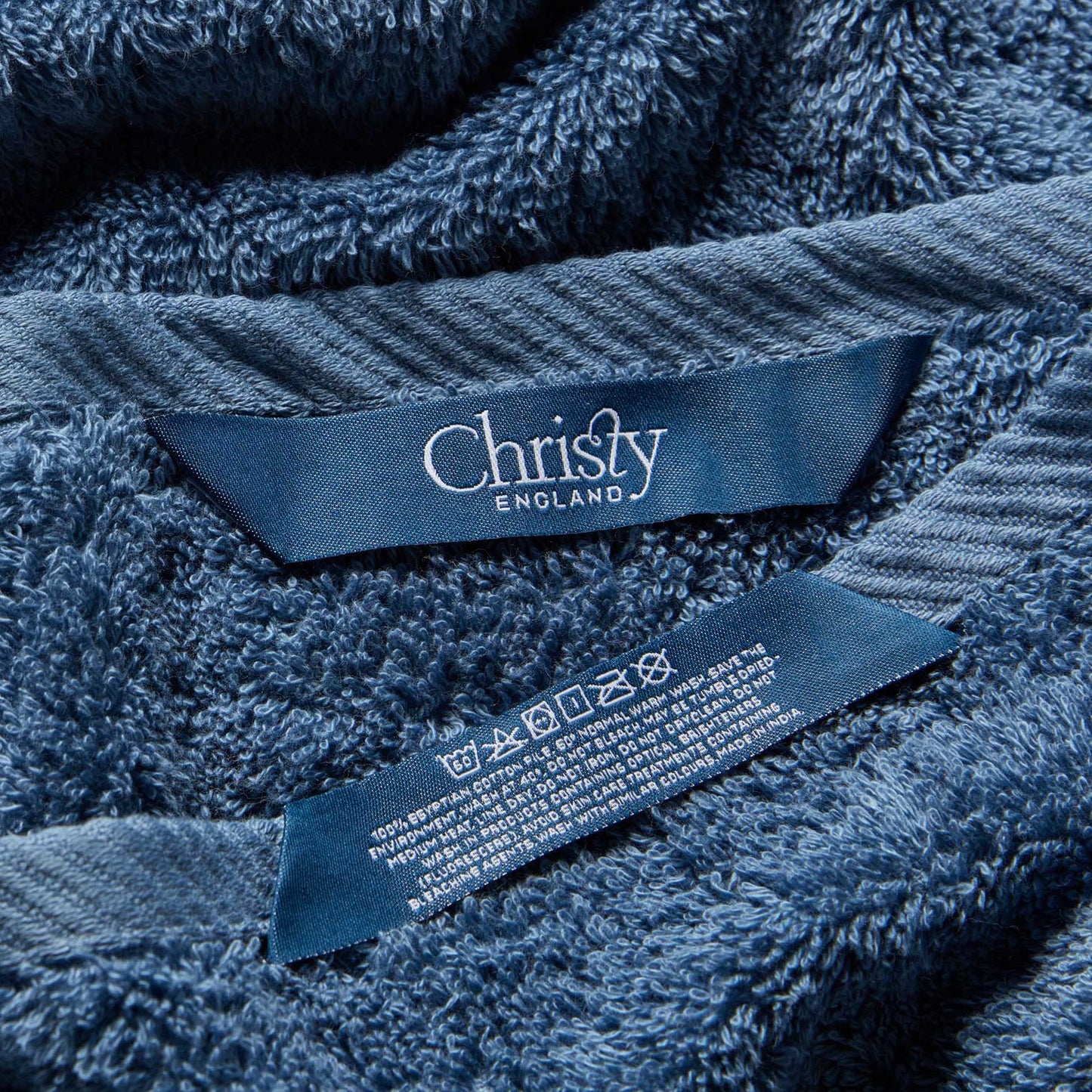 Christy Renaissance 6 Piece Towel Set | Denim Blue | 100% Egyptian Cotton | Luxuriously Soft and Super Absorbent | 675 GSM | 2 Bath Towels 2 Hand Towels 2 Face Cloths