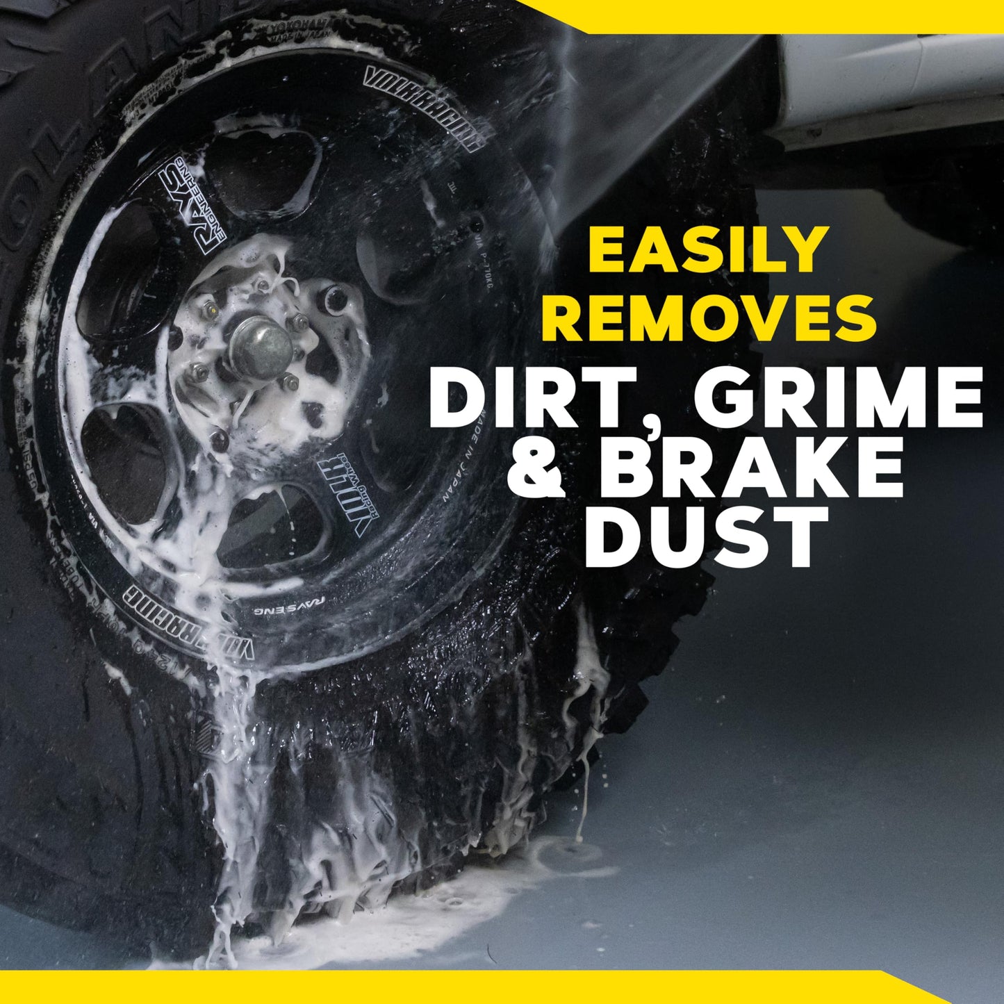 Meguiar's Hot Rims Black Wheel Cleaner, Deep Foaming Gel Specially Formulated to Effectively Clean Matte, Gloss, Satin, and Chrome Black Wheels, 24 Oz Spray Bottle