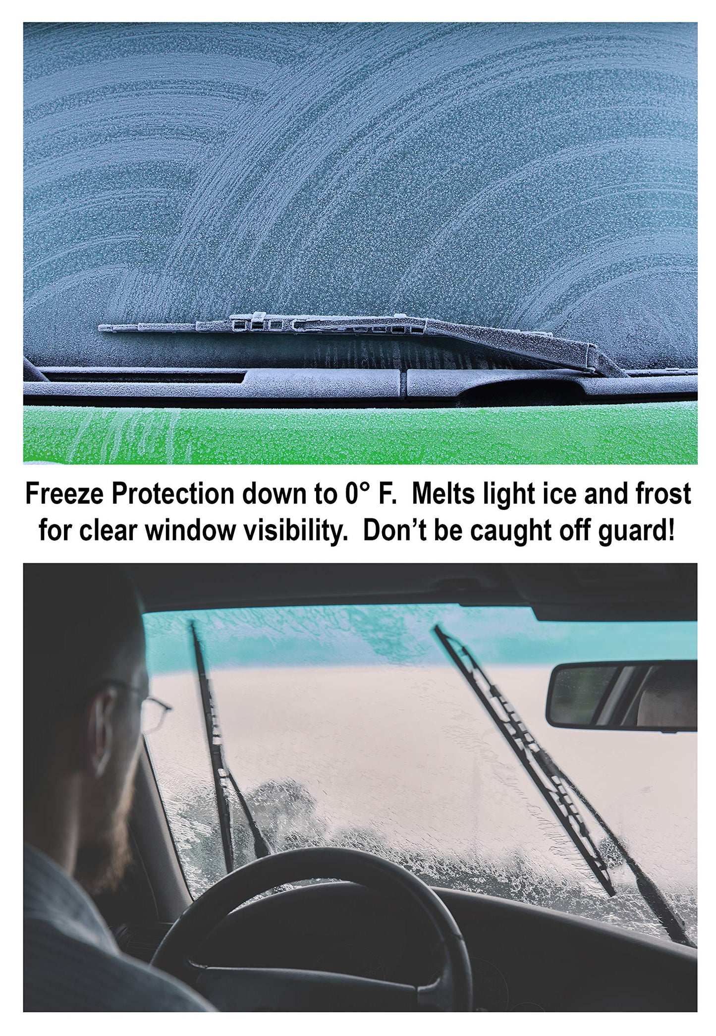 Prestone 2-in-1 All Season Year Round Windshield Washer Fluid 0 Degree (1 Gallon),Orange