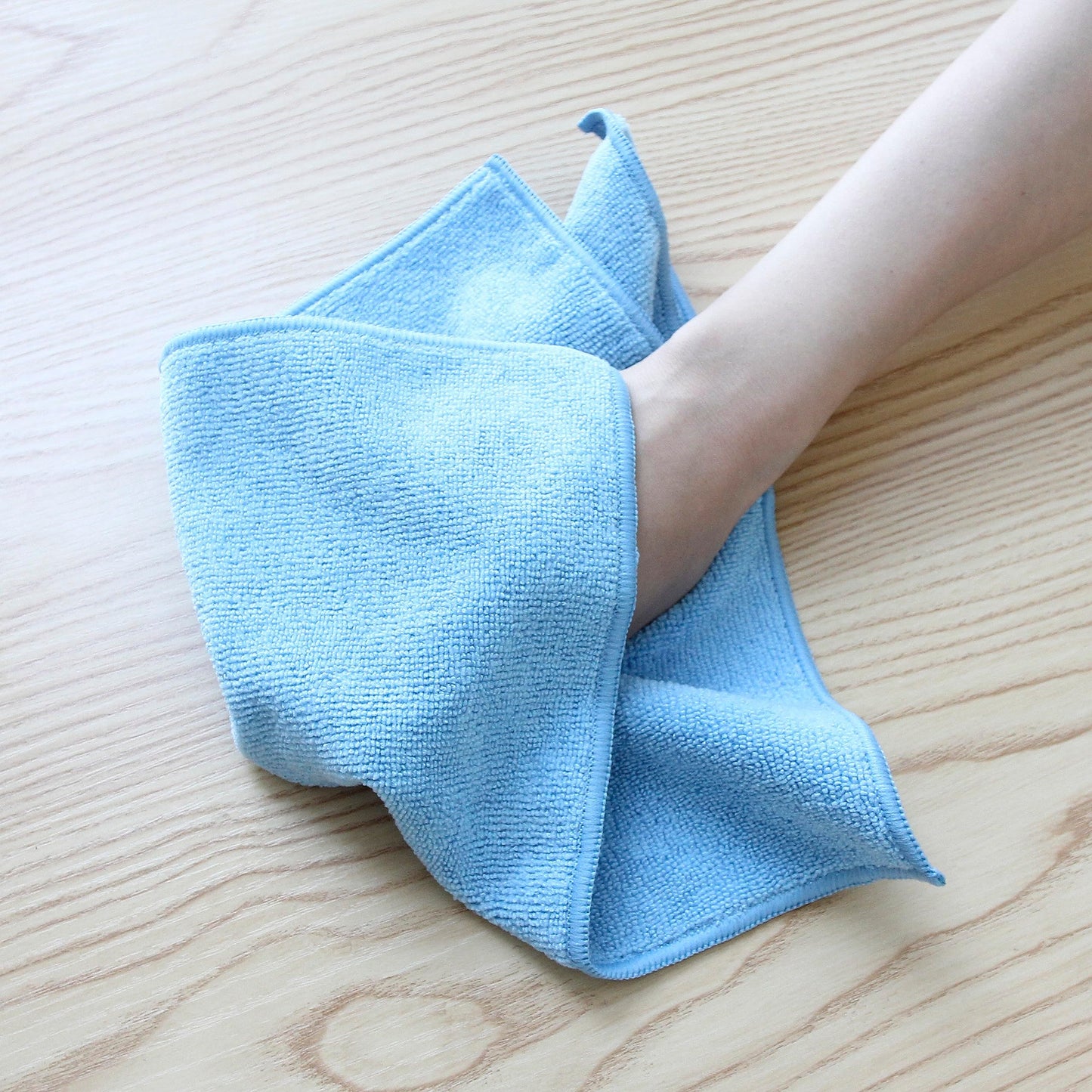 DRI Professional Extra-Thick Microfiber Cleaning Cloth - 16 in x 16 in - 72 Pack (Blue) - Ultra-Absorbent, Quick Drying, Chemical-Free Cleaning