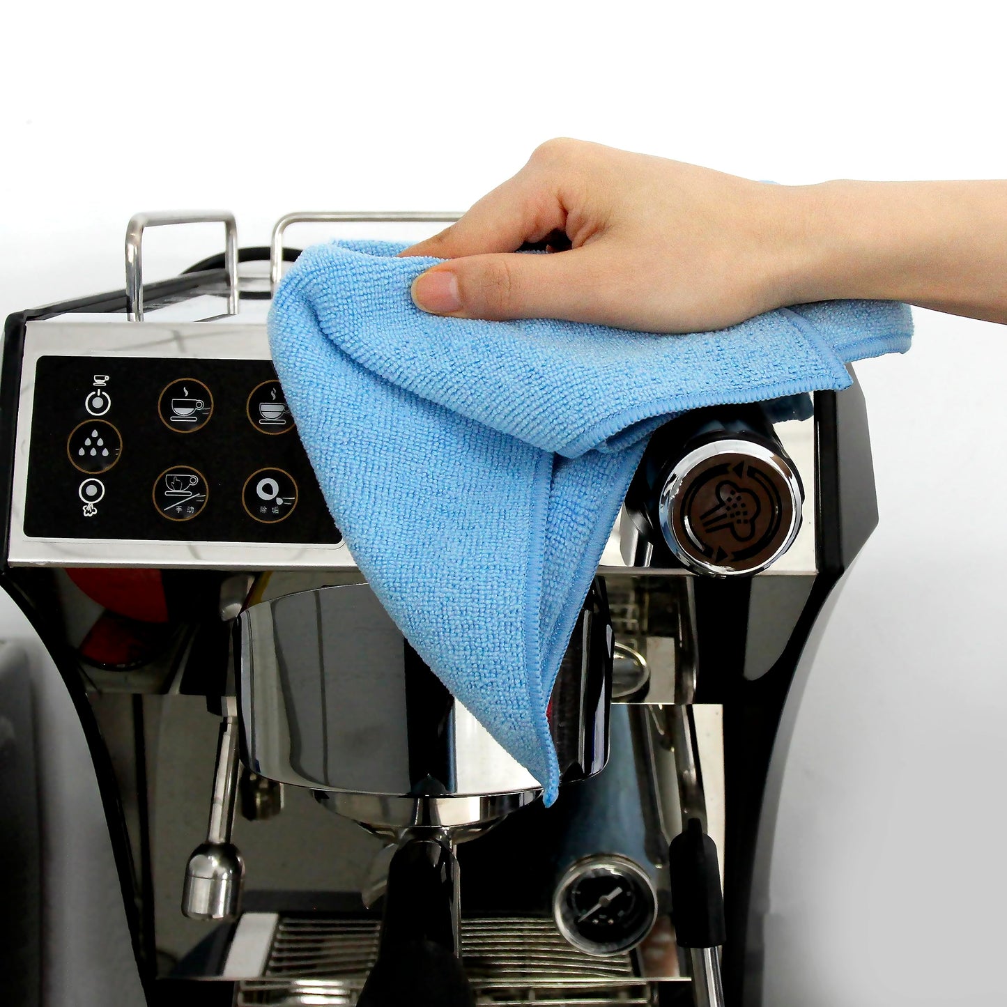 DRI Professional Extra-Thick Microfiber Cleaning Cloth - 16 in x 16 in - 72 Pack (Blue) - Ultra-Absorbent, Quick Drying, Chemical-Free Cleaning