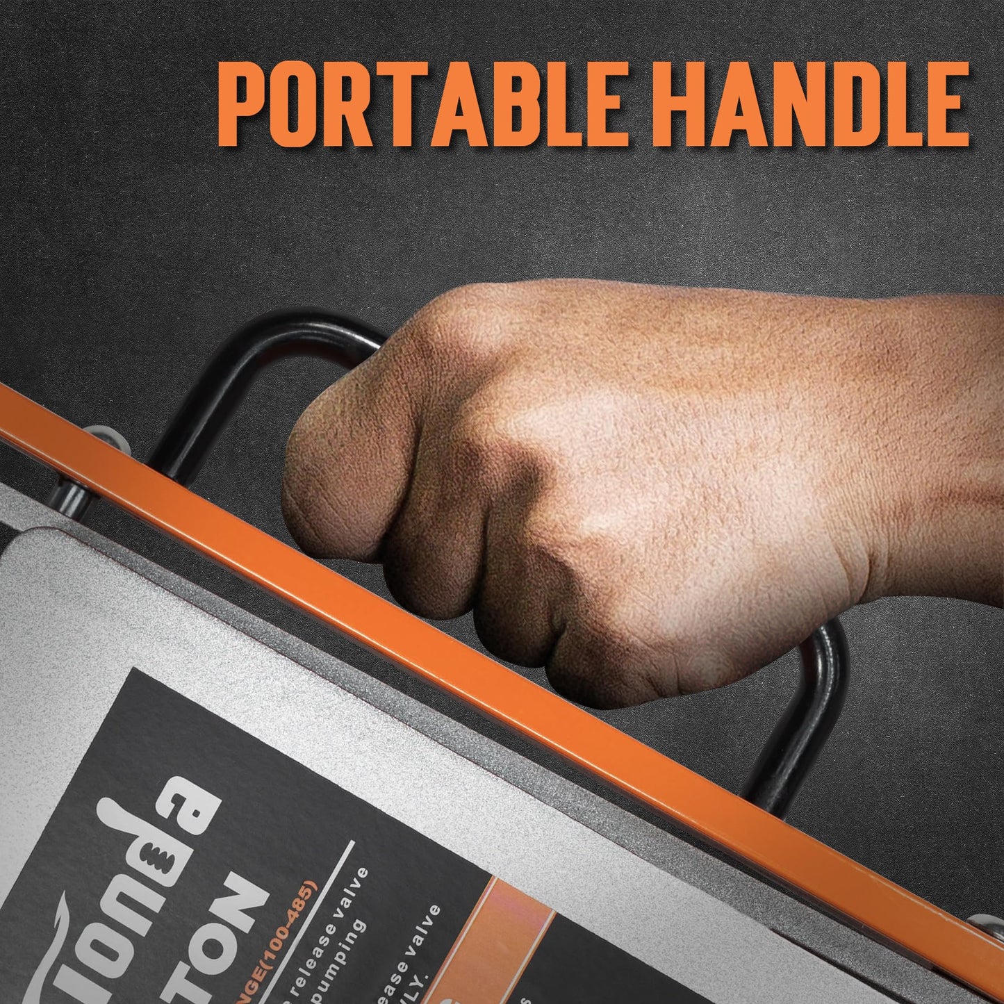 TONDA Floor Jack, 3 Ton Aluminum and Steel Low Profile Hydraulic Car Jack with Dual Pump System, Rapid Lift, Orange