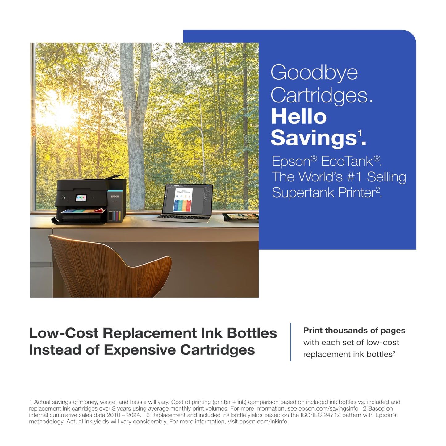 Epson EcoTank ET-4950 Wireless All-in-One Color Supertank Printer with up to 3 Years of Ink, Refillable Tanks, Perfect for Home, 18 PPM, 2.4" Color Touchscreen, Auto Document Feeder – Black