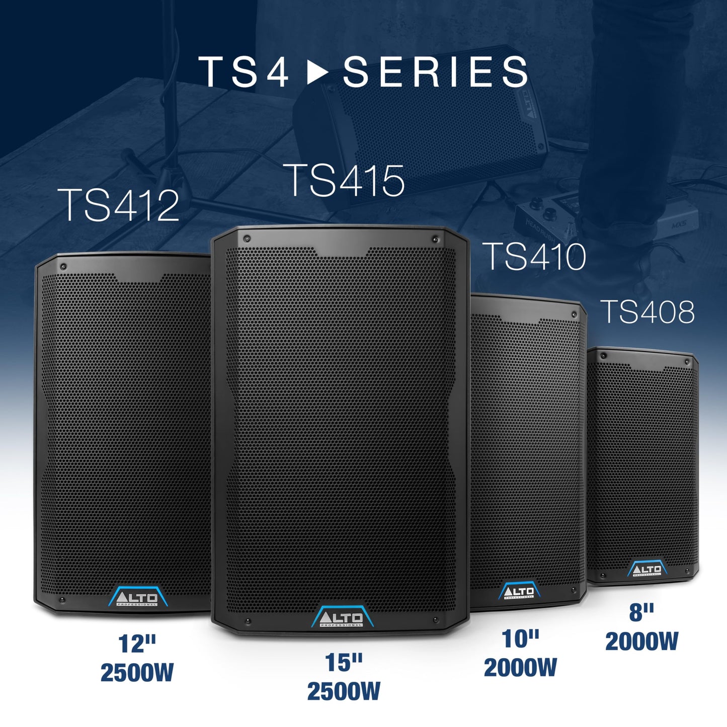 ALTO TS415 2500W 15" Powered PA Speaker with 3 Channel Mixer, Bluetooth Streaming, Wireless Loudspeaker Linking, DSP and ALTO App