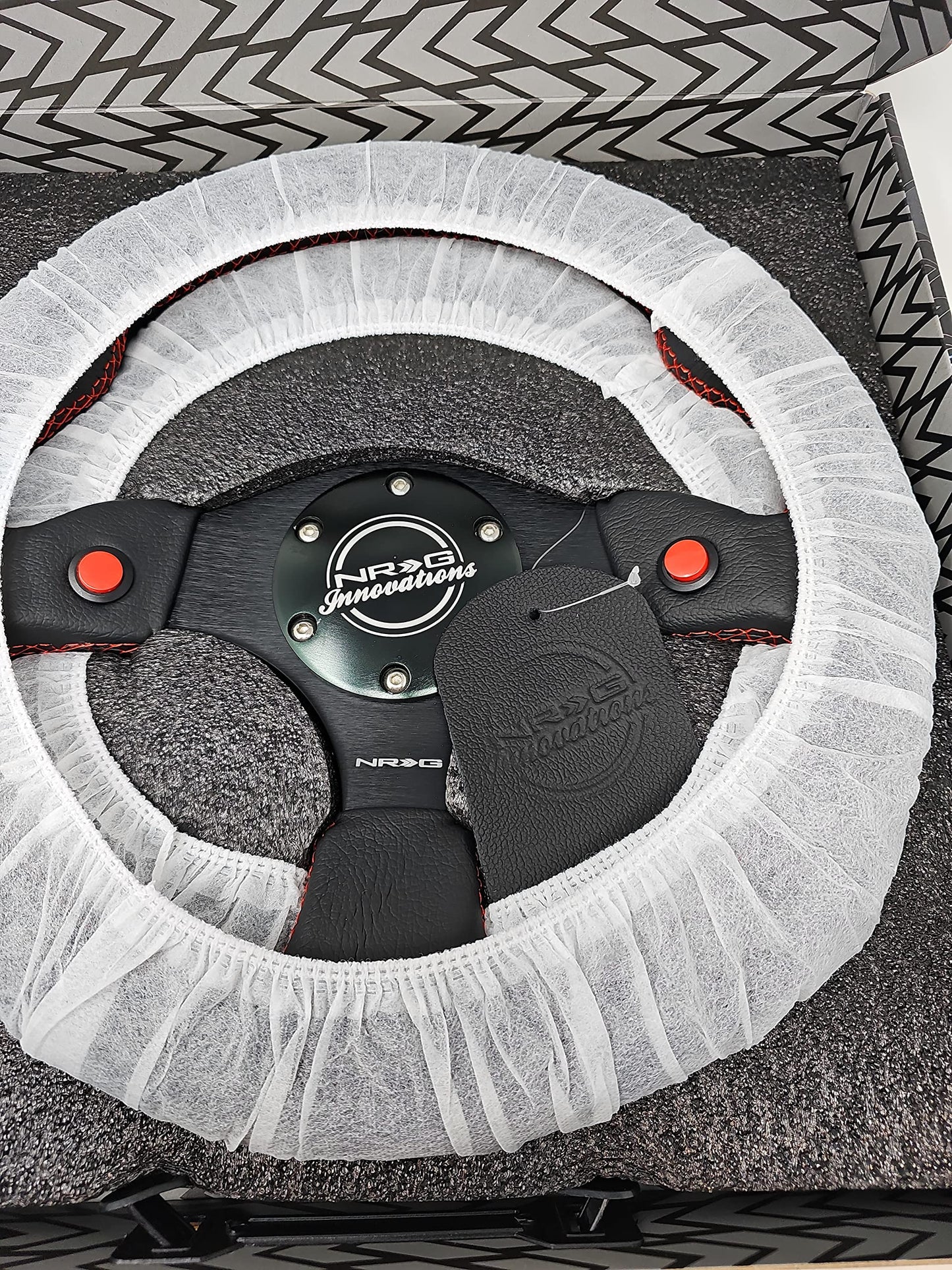 New NRG Innovations Reinforced Series Steering Wheel RST-007R + U.S. Performance Lab Air Freshener